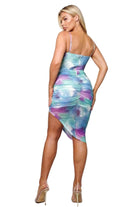 HOT SUMMER NIGHTS PRINTED RUCHED MIDI DRESS Dress Epicplacess   