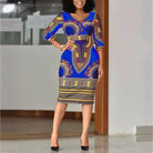 Europe Pecan Rochelle Midi Dress Dress Epicplacess M BLUE 