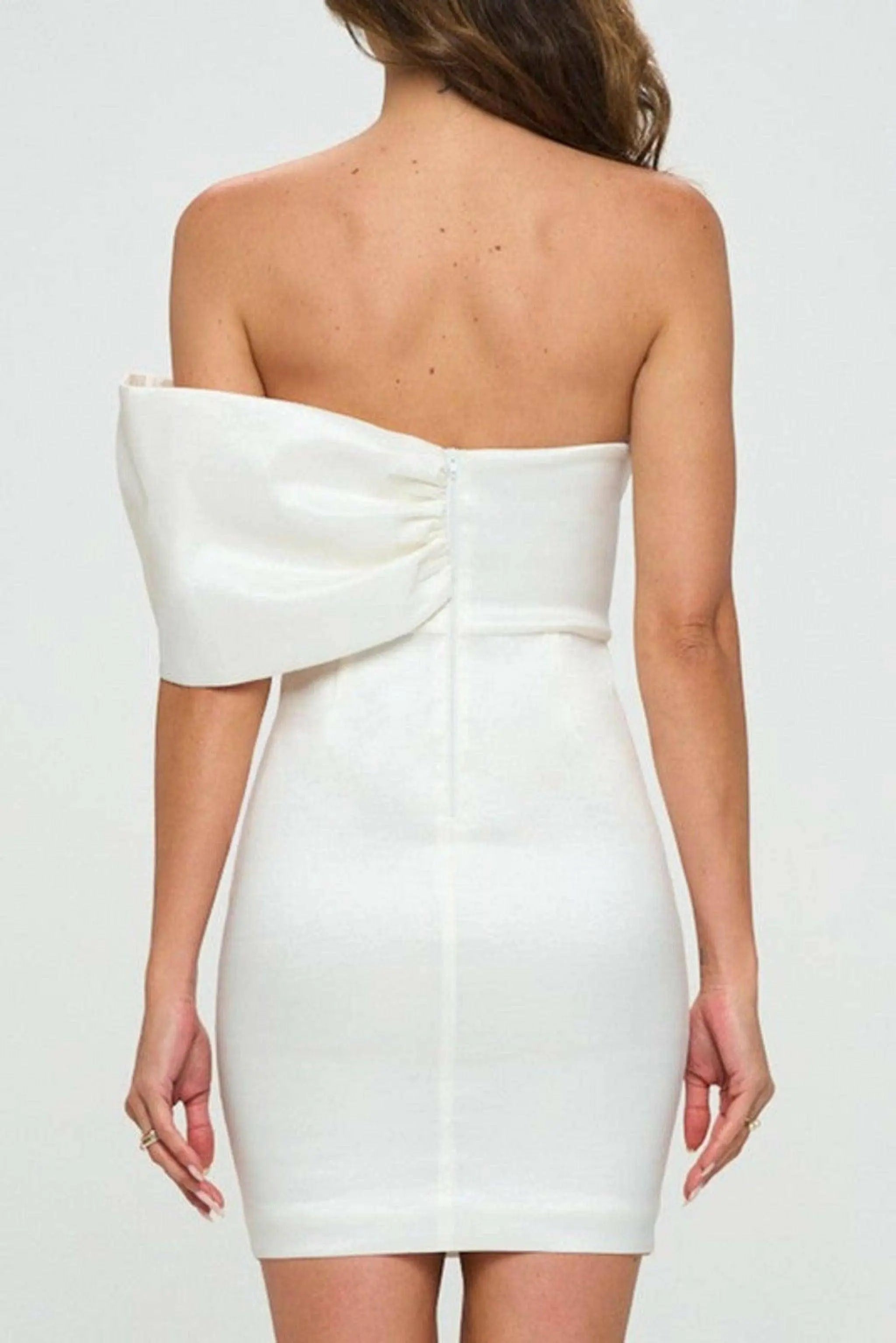 Off The Shoullder Bow Mini Dress Dress Epicplacess   