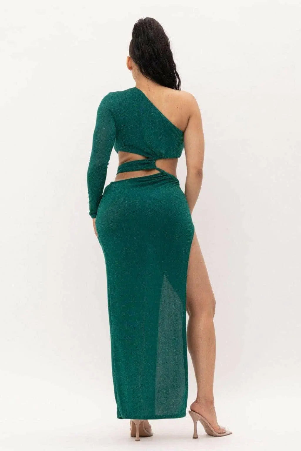 One Shoulder Cut Out maxi Dress DRESS Epicplacess   