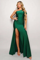 Raina slitted One Shoulder Maxi Dress Dress Epicplacess   