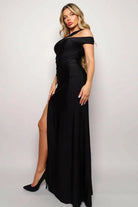 Raina slitted One Shoulder Maxi Dress Dress Epicplacess   