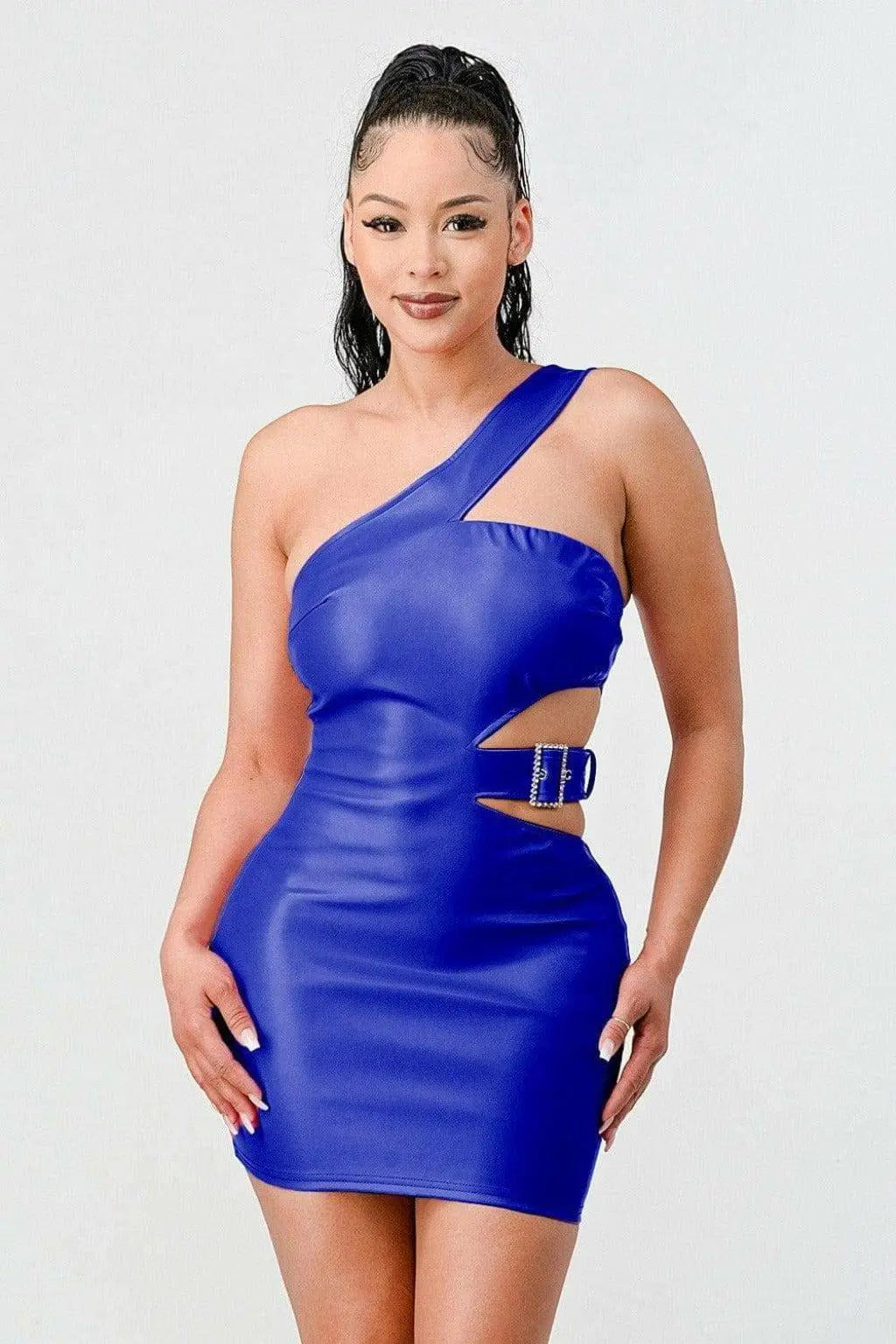 Hilana Rhinstone Belted Mini Dress Dress Epicplacess S Blue 