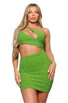 Glimmer Shine CutOut Mini Dress Dress Epicplacess S GREEN 
