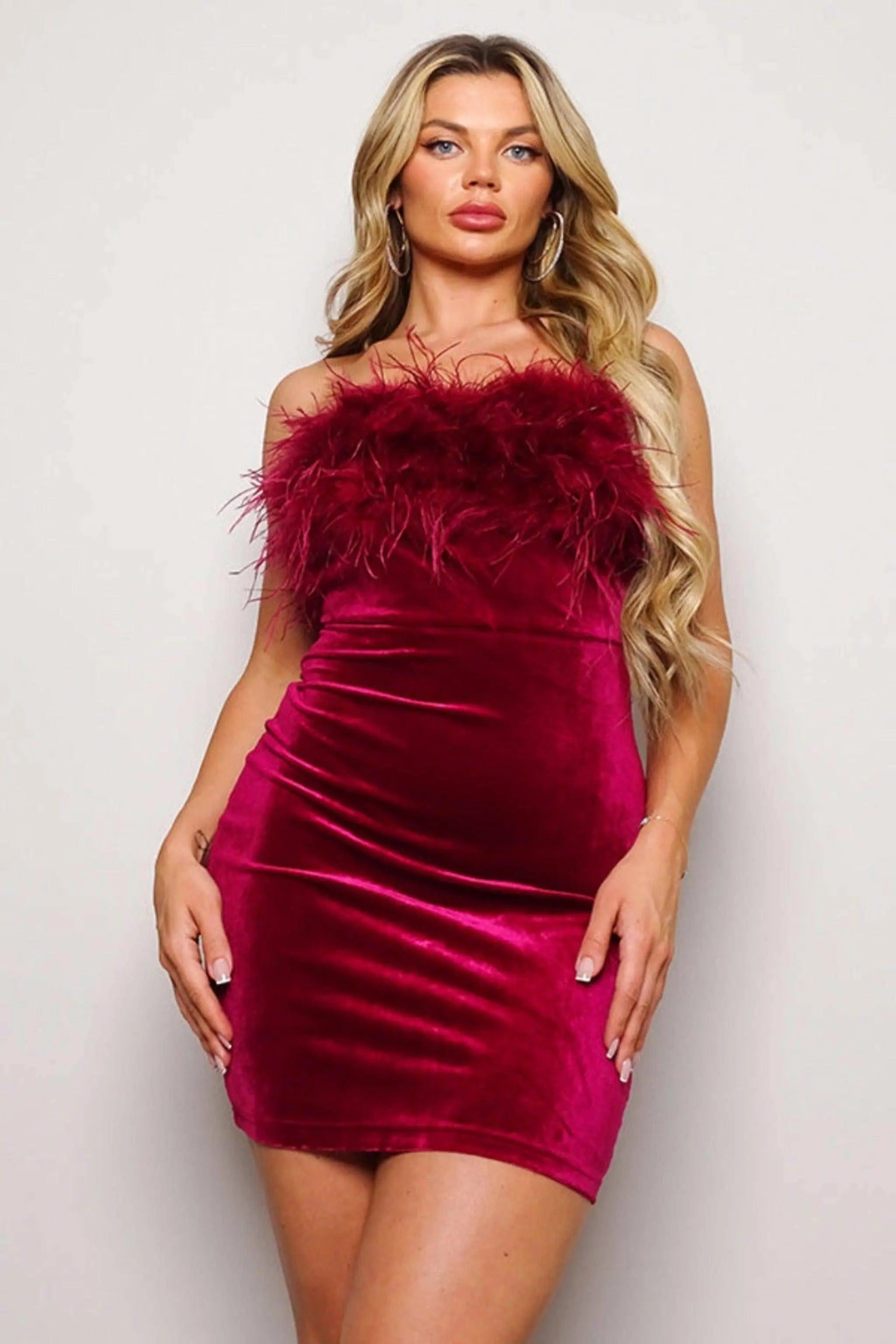 Miss Peacock FeathersMini Dress Dress Epicplacess S Red 