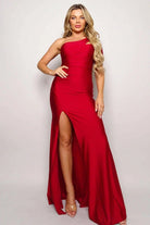 Raina slitted One Shoulder Maxi Dress Dress Epicplacess S RED 