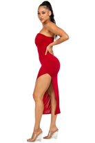 Slinky Invisible Strap Midi Dress - Epicplacess