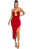 Slinky Invisible Strap Midi Dress - Epicplacess
