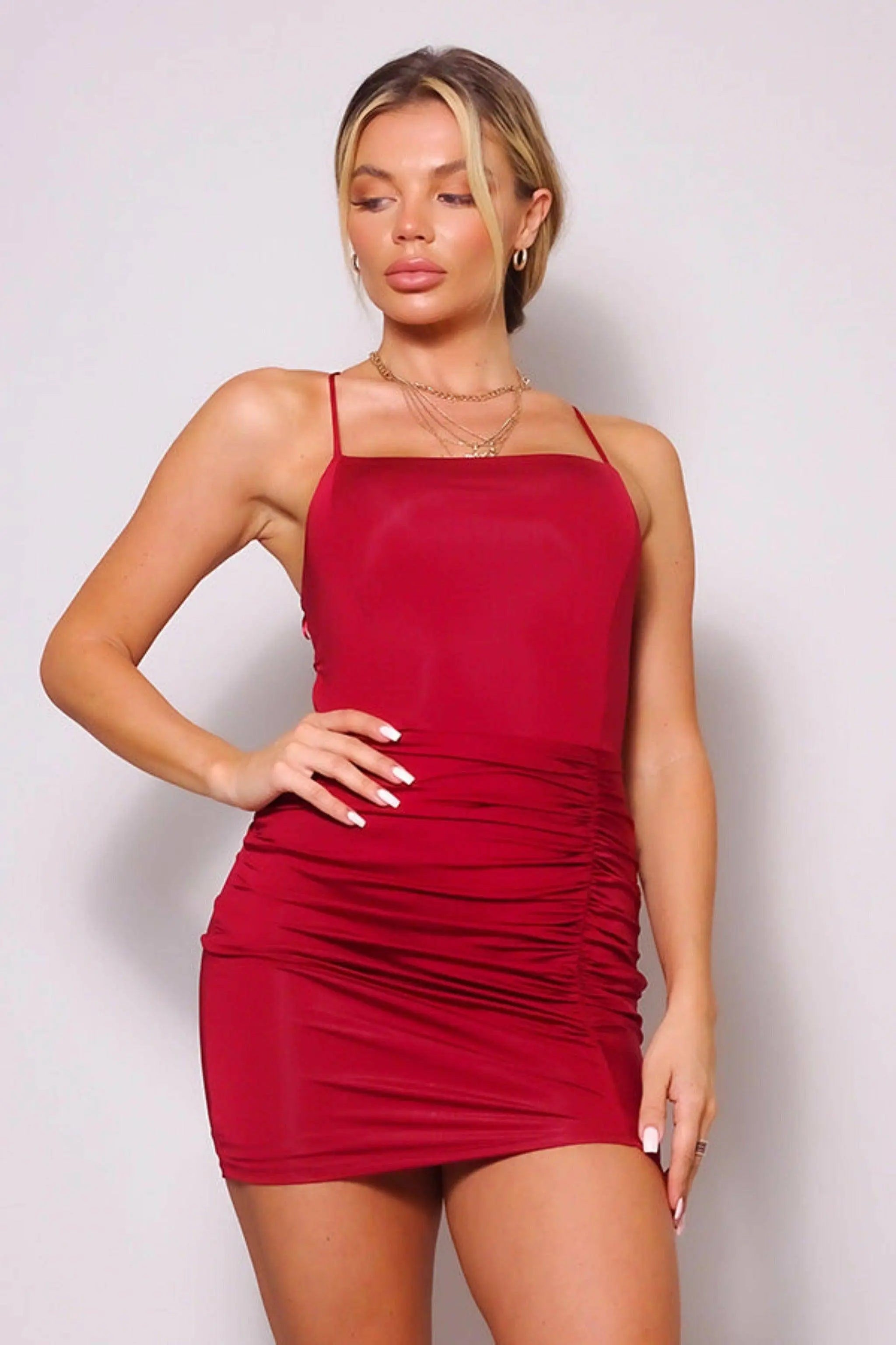 Dance Under The Stars Lattice Mini Dress Dress Epicplacess Small Red 