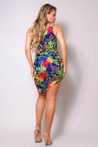 Tropical Island One Shoulder Midi Dress Dress Epicplacess   
