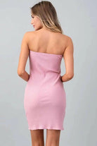 Tube Front Button And Tie Midi Dress Dress Epicplacess   