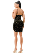 Vivian Floral Velvet Mini Dress - Black Dress Epicplacess   