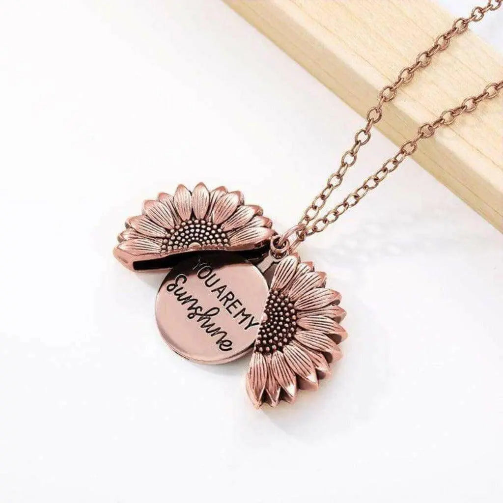 Holy Grail Sunflower GOLD Pendant Necklaces Jewelry Epicplacess Rose Gold United States 
