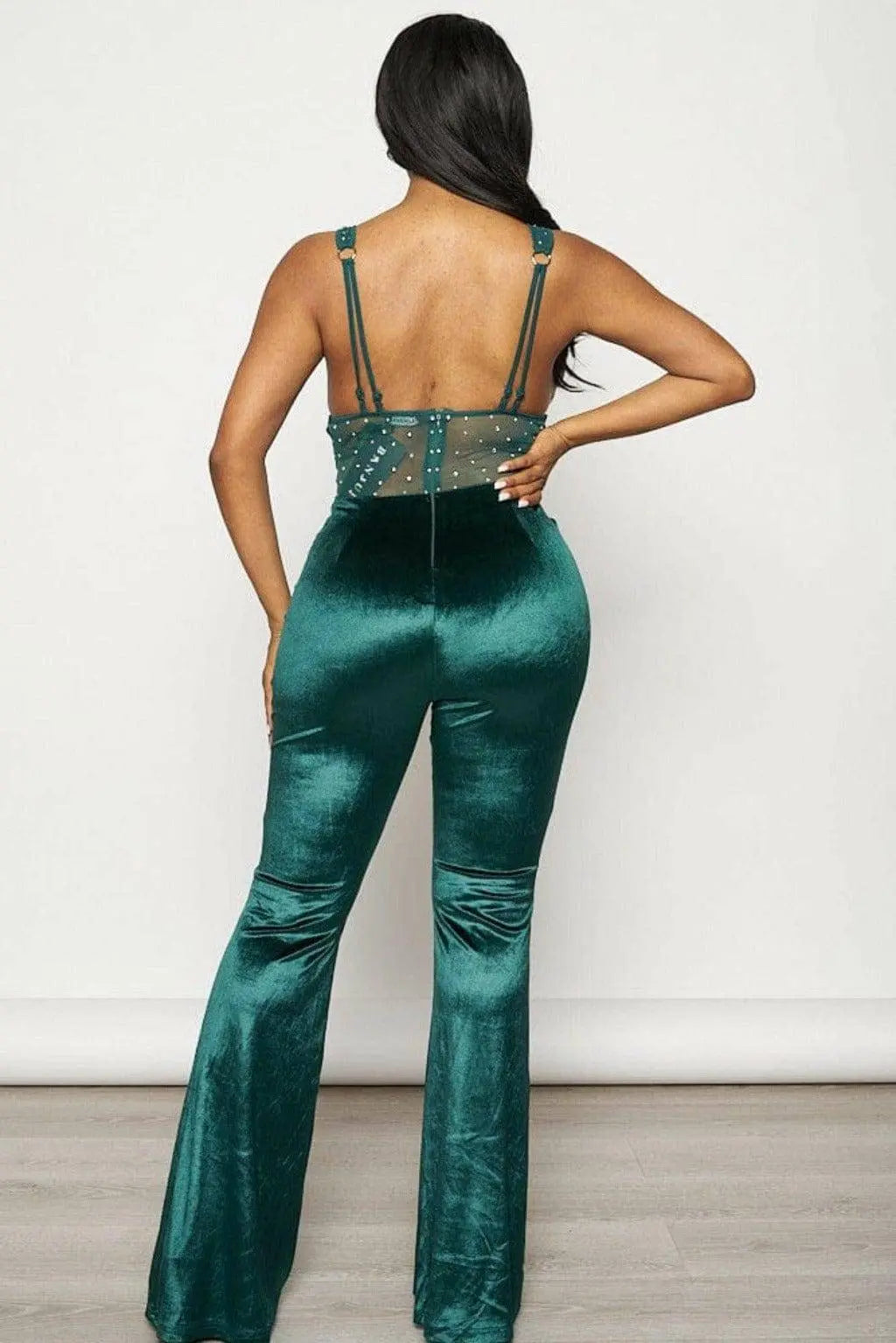 Band Waist Poplin Velvet Jumpsuits jumpsuits Epicplacess   