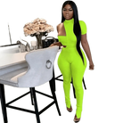 Chancy Hooded Knit CutOut Jumpsuits jumpsuits Epicplacess Green S 