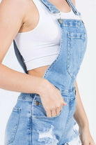 SOLID MID RISE SLIM FIT SHORT OVERALLS JUMPSUITS jumpsuits Epicplacess   