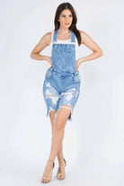 SOLID MID RISE SLIM FIT SHORT OVERALLS JUMPSUITS jumpsuits Epicplacess   