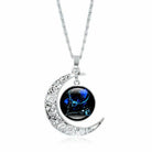 Crescent Moon Elegant Necklaces Necklaces Epicplacess Blue  