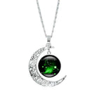 Crescent Moon Elegant Necklaces Necklaces Epicplacess Green  