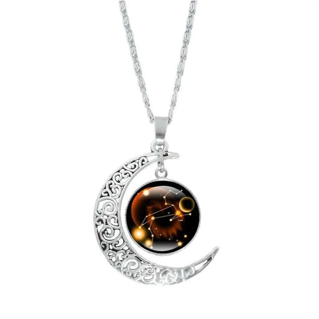 Crescent Moon Elegant Necklaces Necklaces Epicplacess Orange  