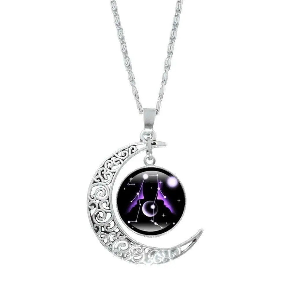 Crescent Moon Elegant Necklaces Necklaces Epicplacess Purple  