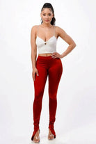Sateen Ruched Hem Pant pant Epicplacess S Red 
