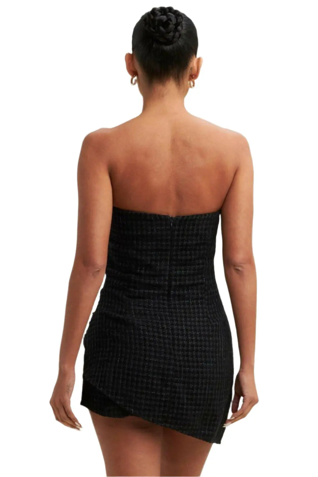 Talk It Over Tweed Romper - Black/Pink ROMPER Epicplacess M Black 