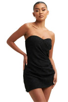 Talk It Over Tweed Romper - Black/Pink ROMPER Epicplacess S Black 