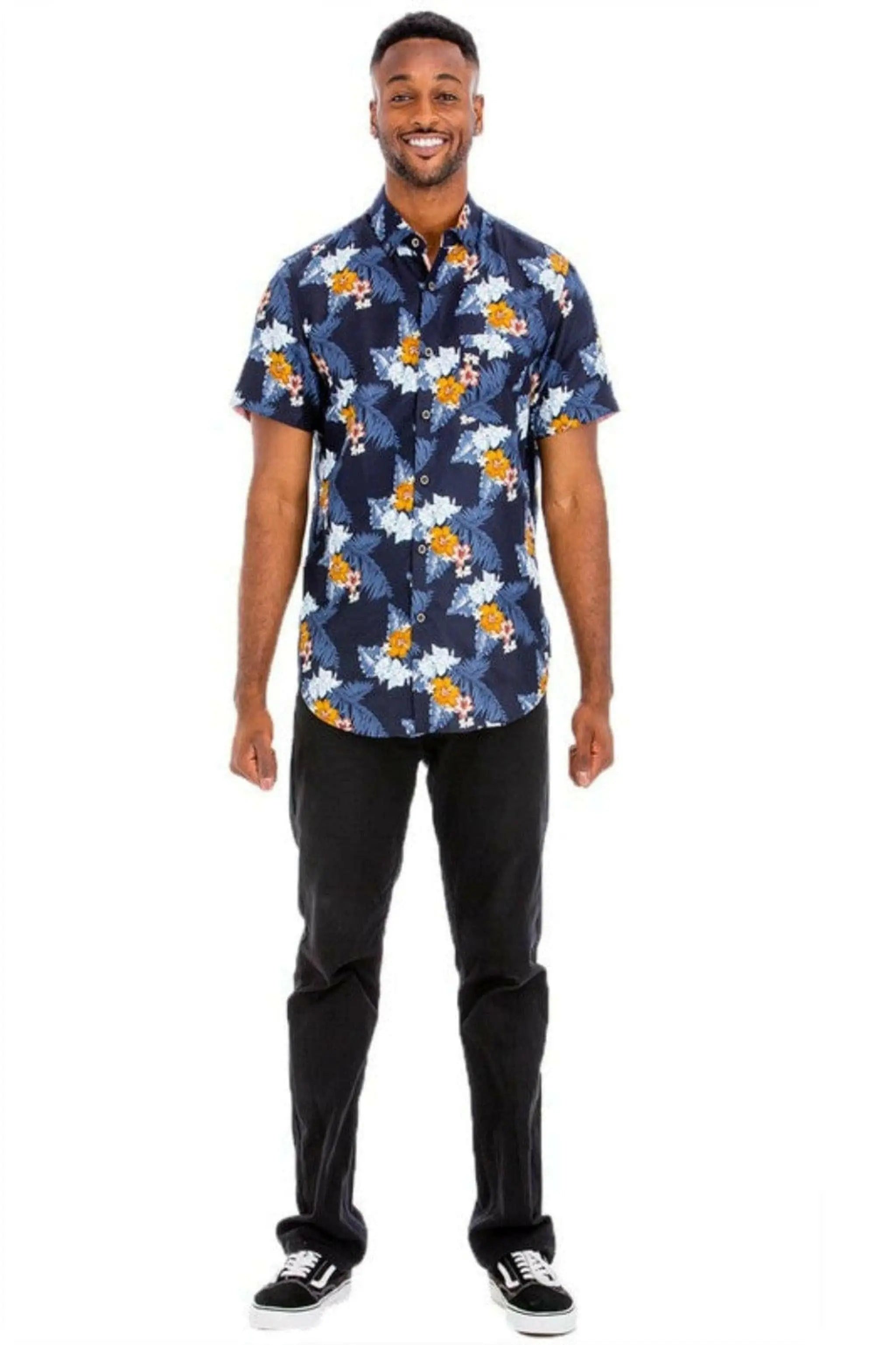 Hudson Hawaiian Print Button Shirt shirt Epicplacess   
