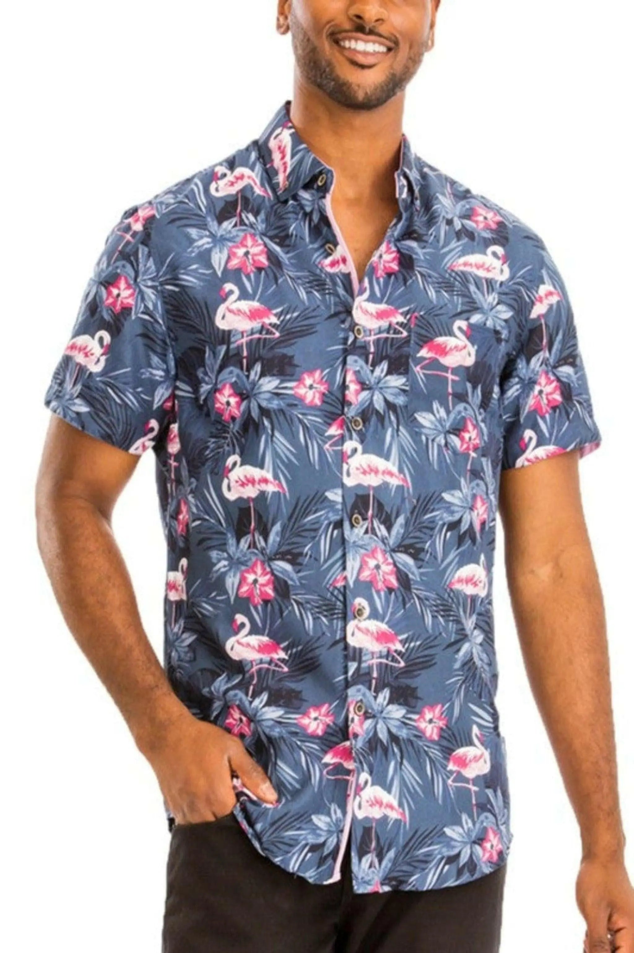 SAMUEL SPREAD PRINT BUTTON SHIRTS shirt Epicplacess Small BLUE UNITED STATES