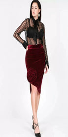 Asymmetrical Fr Hem Flower Midi Skirts skirts Epicplacess   
