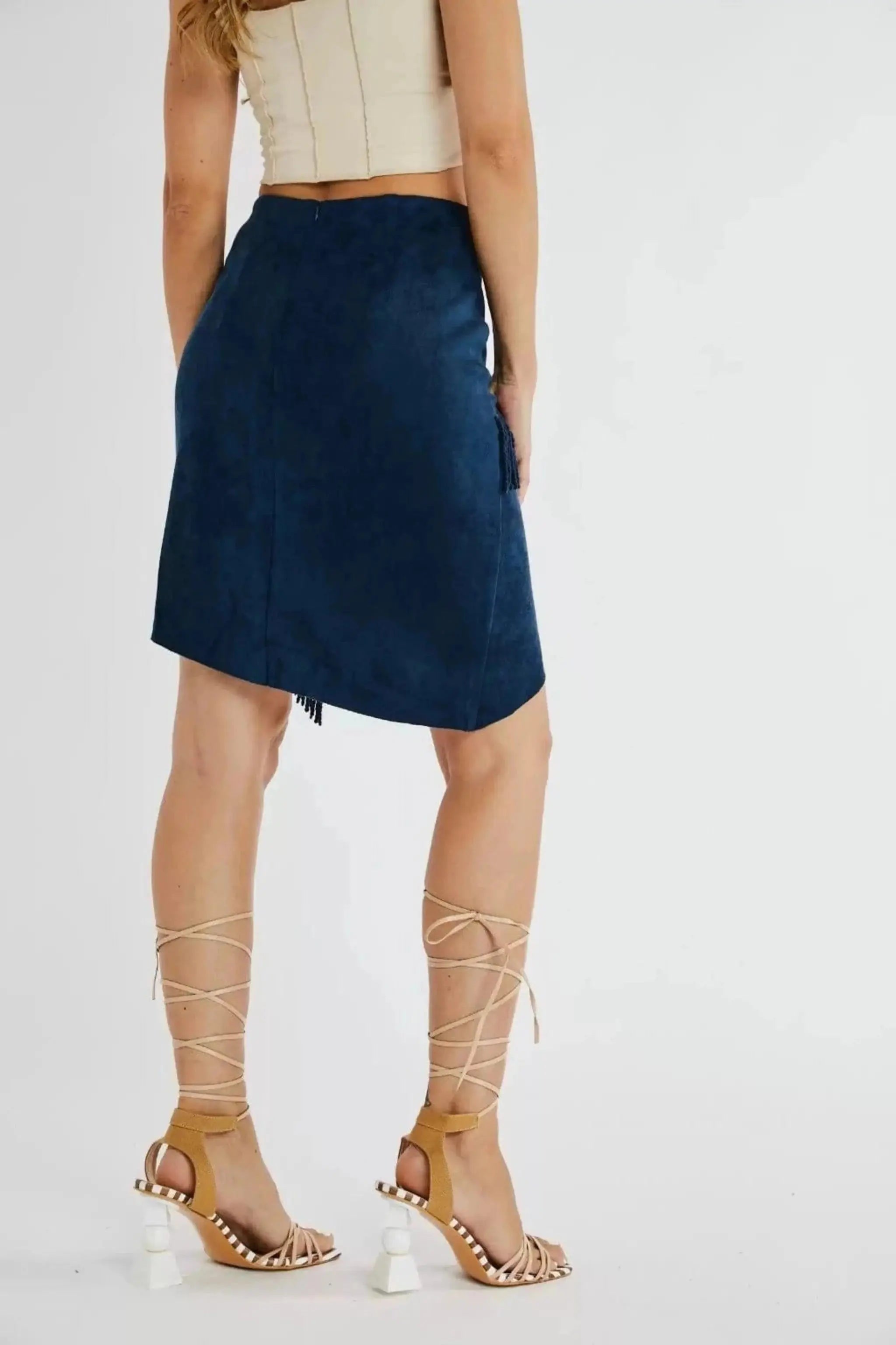 LOWER PART FRINGED MINI SKIRTS skirts Epicplacess   