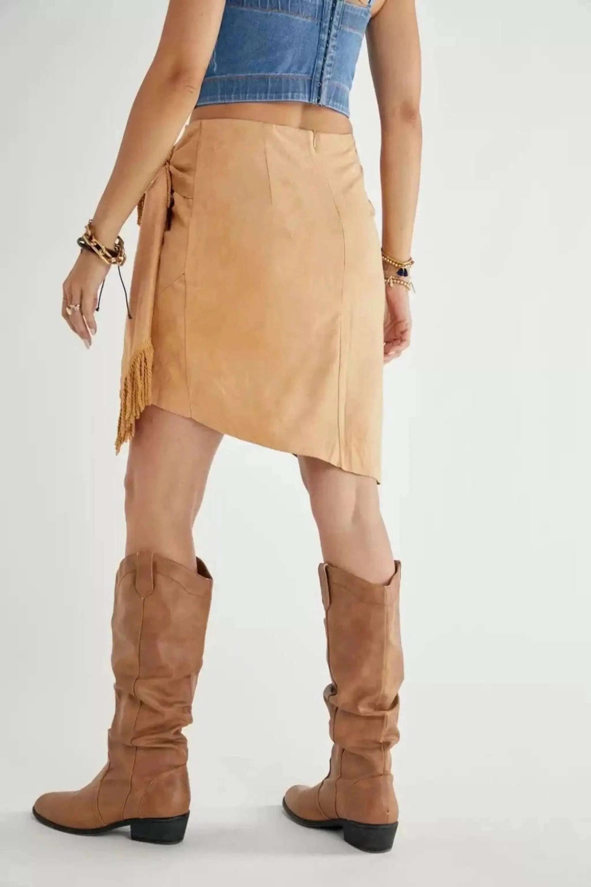 LOWER PART FRINGED MINI SKIRTS skirts Epicplacess   