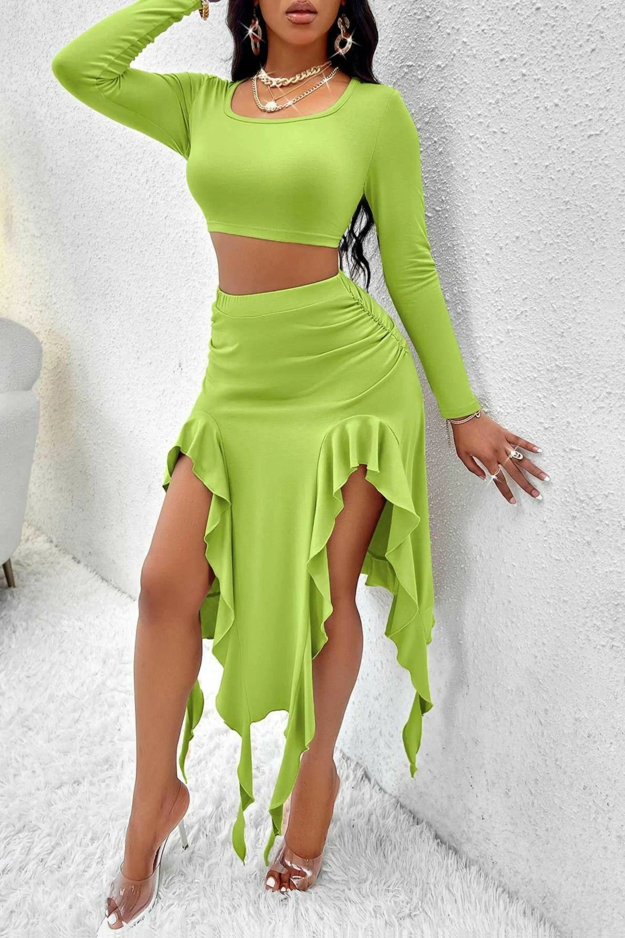 Lasting Memory Sweater Skirt Set - Epicplacess