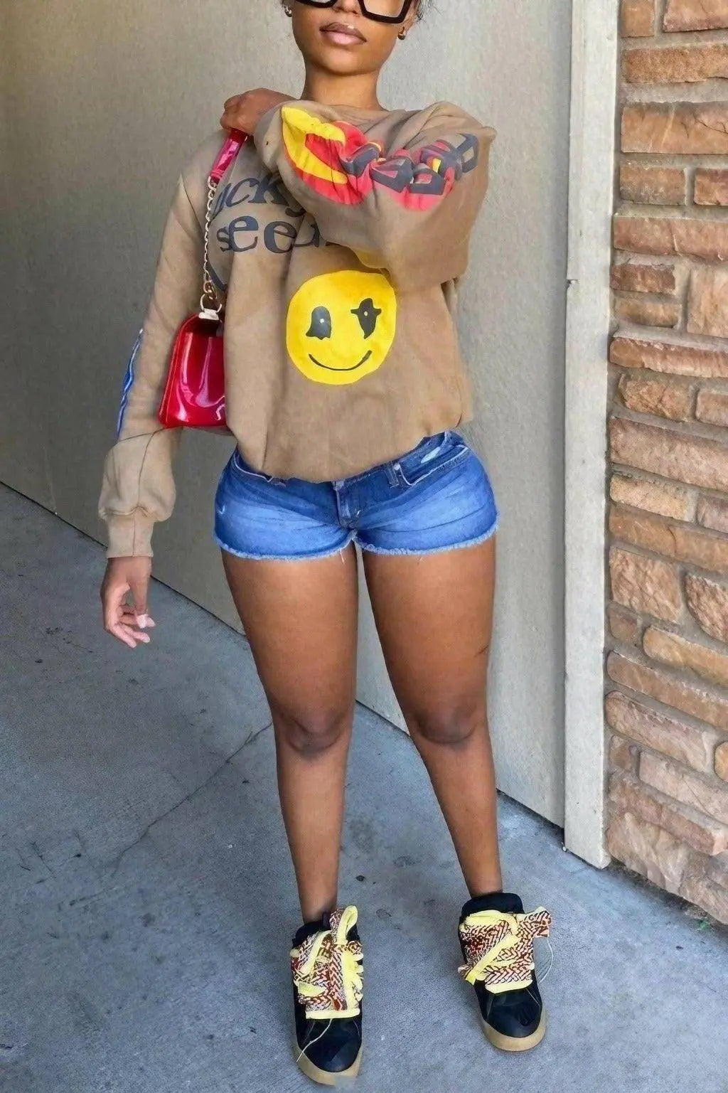 Comfy Smiley Face Sweaters sweaters Epicplacess   