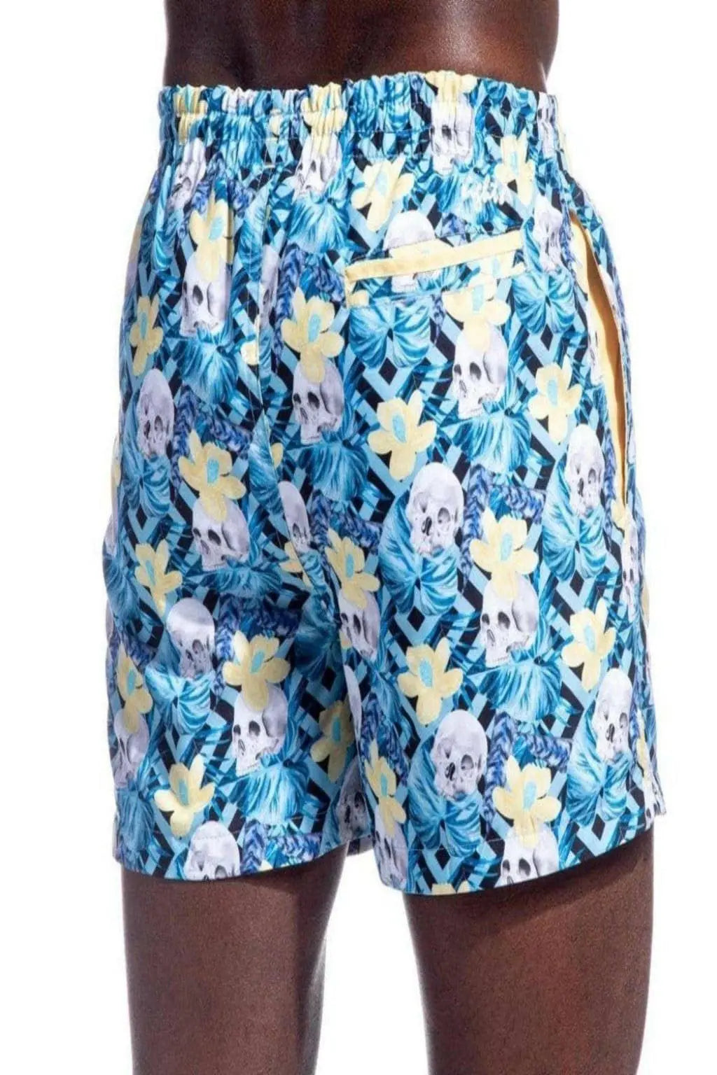 Tropic Slumber Print Trunks Swimwear Swimwear Epicplacess BLUE M 