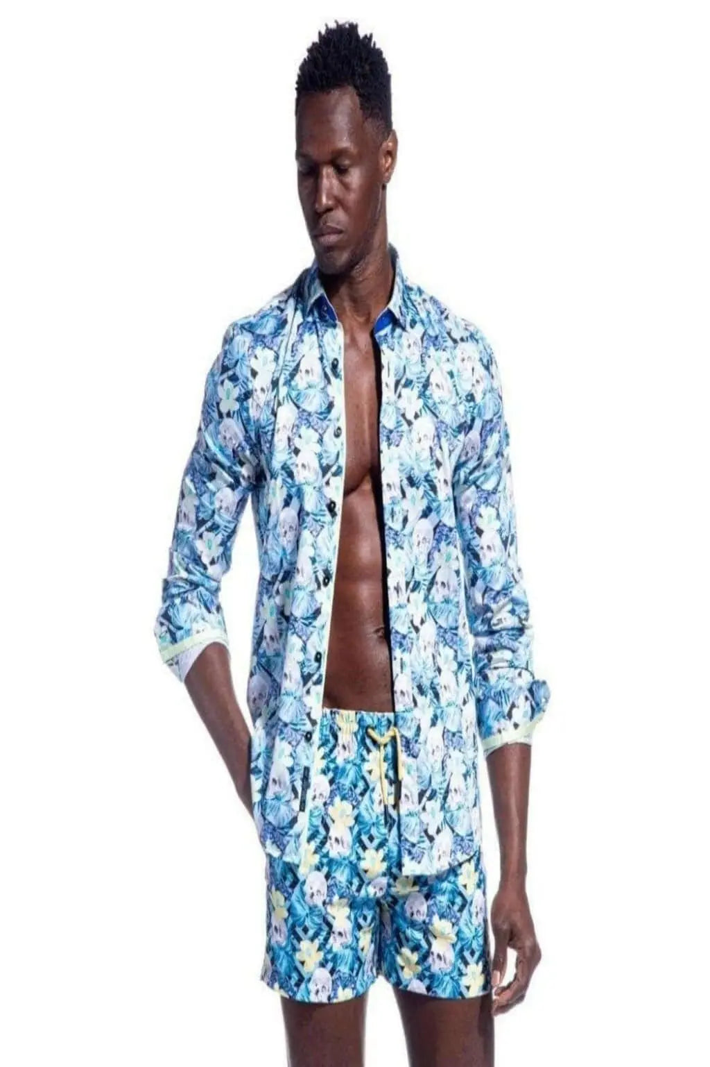 Tropic Slumber Print Trunks Swimwear Swimwear Epicplacess   