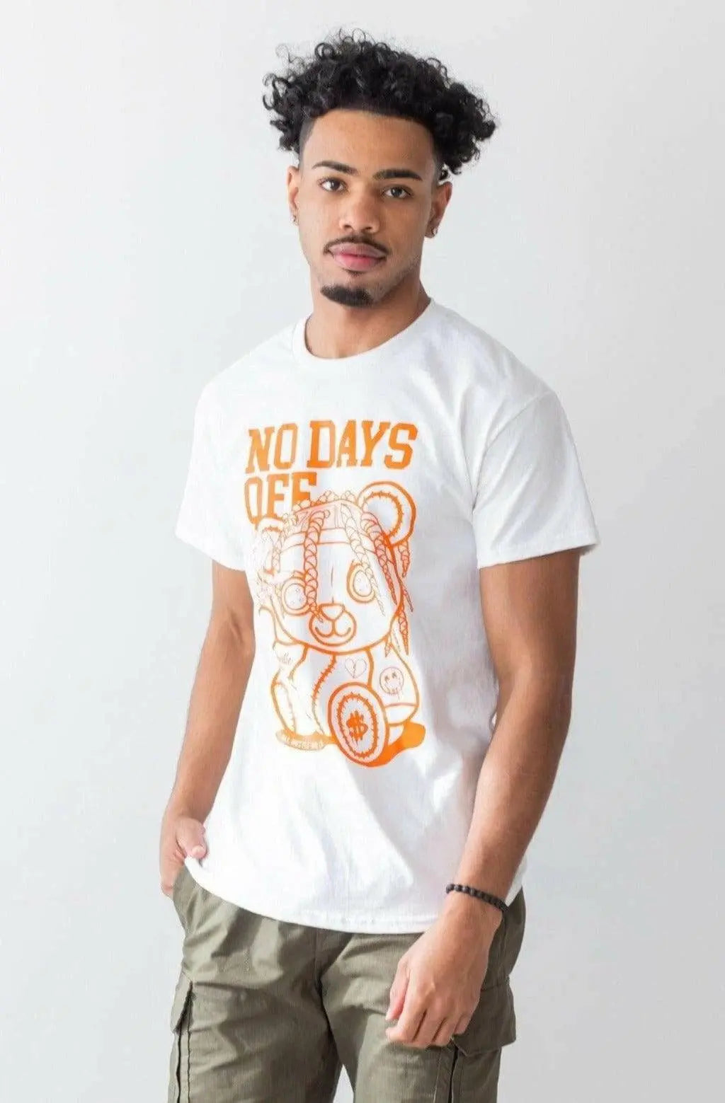 Printed No Days Off Graphic Tee tops Epicplacess   