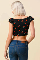 Ruffle Cute Sleeve Crop Tops tops Epicplacess   