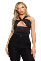 Livin Better Ring Halter Crop Tops tops Epicplacess SMALL BLACK 