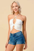 Epic Front Style Crop Tops tops Epicplacess White S 