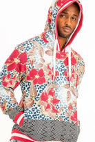 PRINT HOODIE AND SWEAT SET TRACKSUIT TRACKSUIT Epicplacess Small RED United states