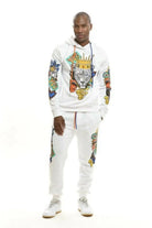 Crown Leopard Embroidery Fleece Tracksuits Tracksuits Epicplacess   