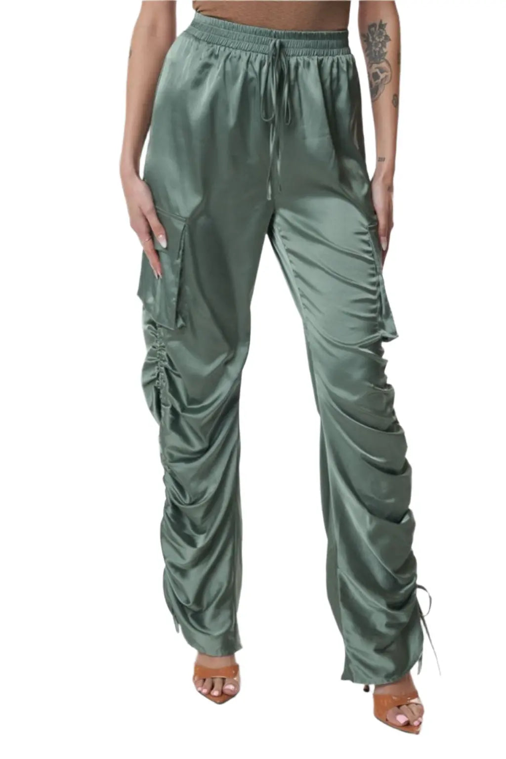 Smoke Show Satin Cargo Pants - Epicplacess