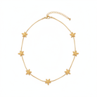 Starfish Station Necklace - Gold Full View