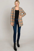breasted Tartan Plaid Millennium Blazer Jacket - Epicplacess