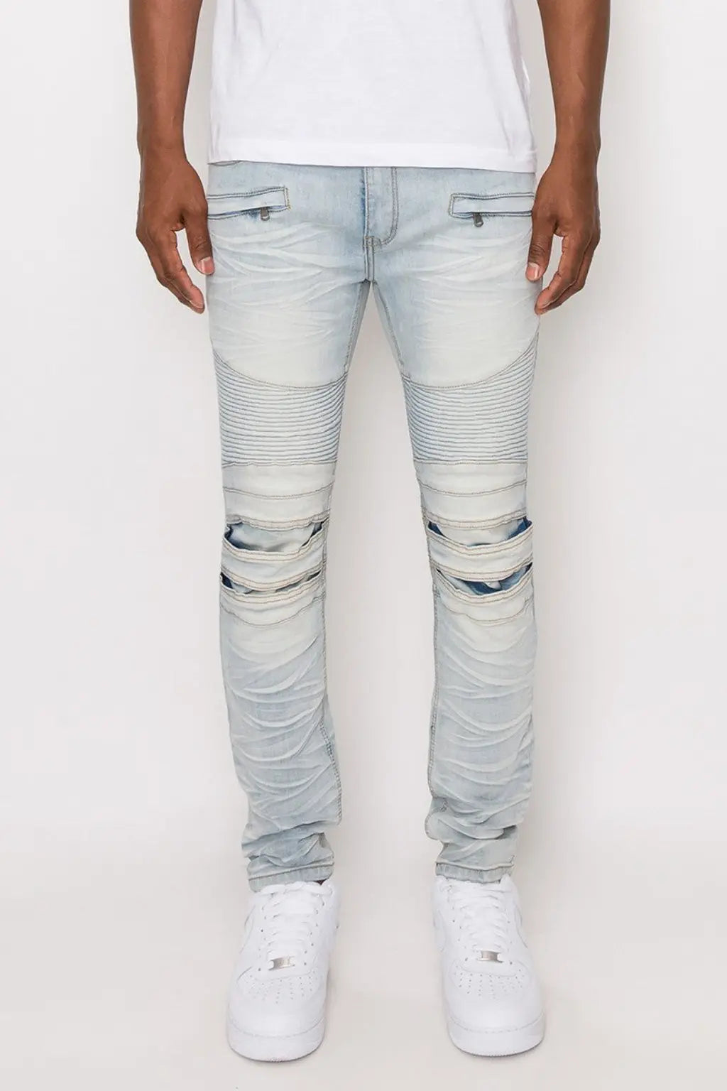 Get Started Stacked Skinny Flare Jeans jeans Epicplacess 36 Grey 