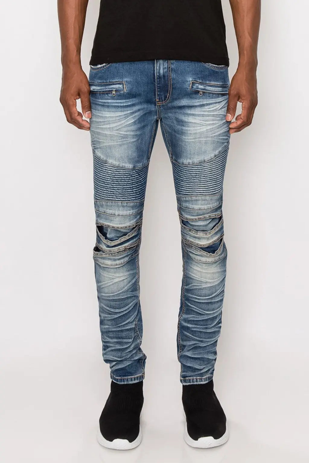 Get Started Stacked Skinny Flare Jeans jeans Epicplacess 32 Blue 