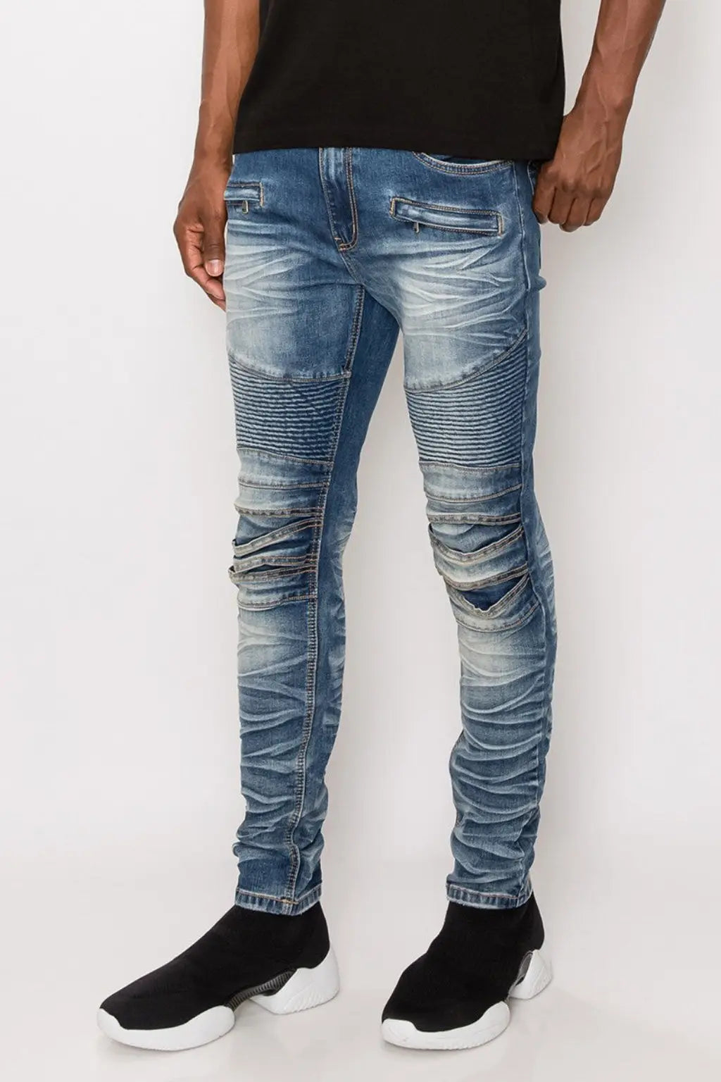 Get Started Stacked Skinny Flare Jeans jeans Epicplacess 28 Blue 