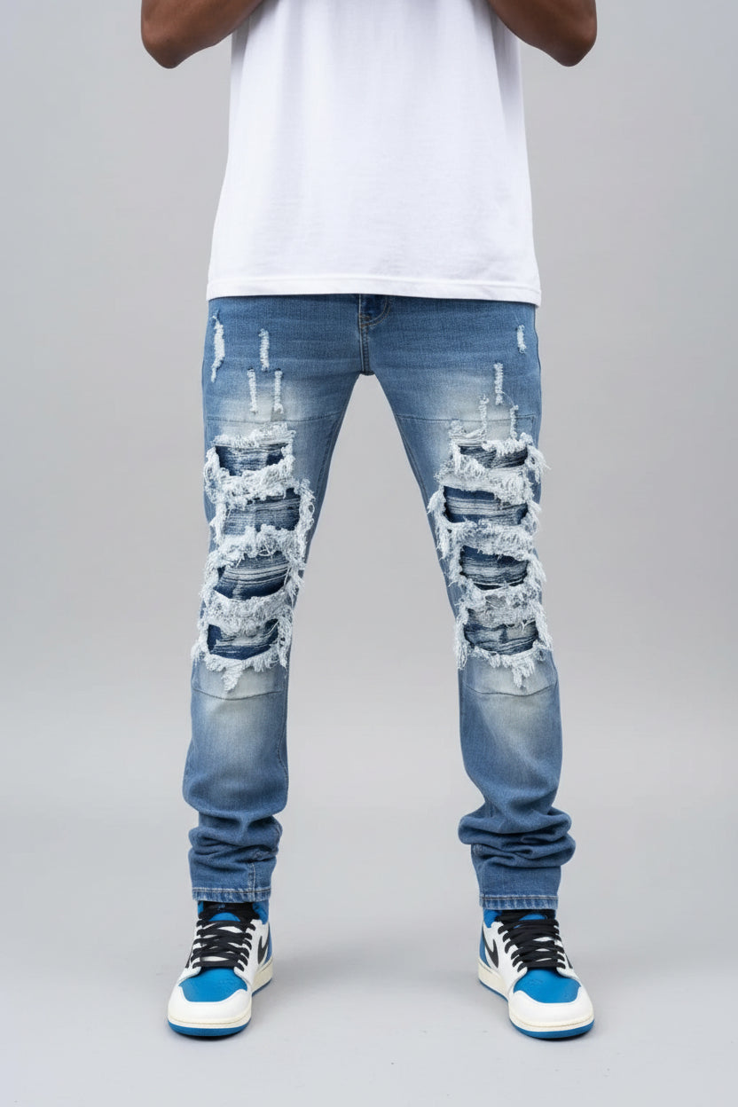 Men's ripped skinny flared jeans - Epicplacess